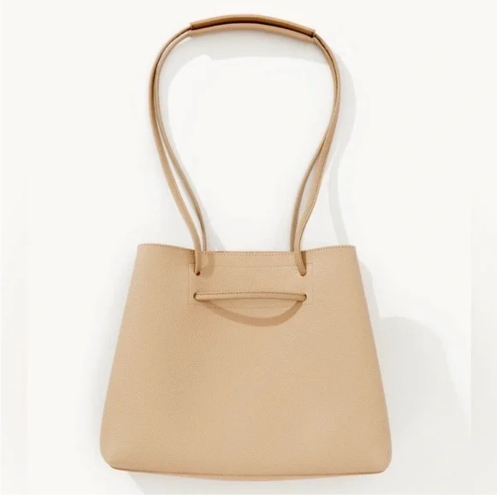 8 Other Reasons Vegan Leather Slouchy Bucket Crossbody Bag Tan NWOT